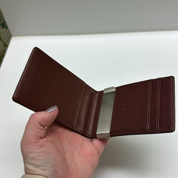 Men’s Forrest & Harold Money Clip Slim Wallet in Top Grain Leather - Picture 2 of 3